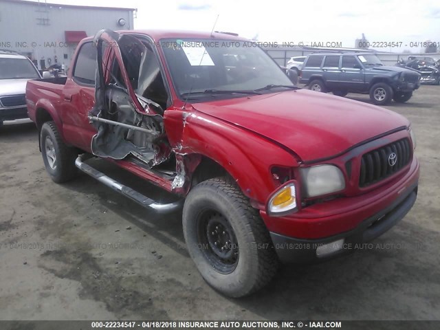5TEGN92N54Z364921 - 2004 TOYOTA TACOMA DOUBLE CAB PRERUNNER RED photo 1