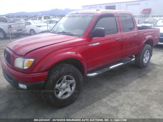 5TEGN92N54Z364921 - 2004 TOYOTA TACOMA DOUBLE CAB PRERUNNER RED photo 2