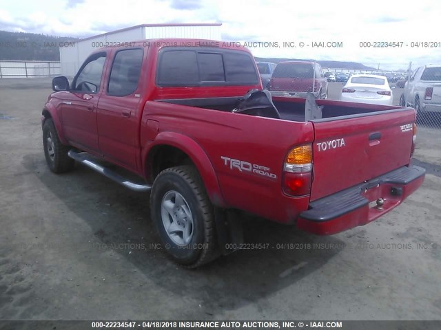 5TEGN92N54Z364921 - 2004 TOYOTA TACOMA DOUBLE CAB PRERUNNER RED photo 3
