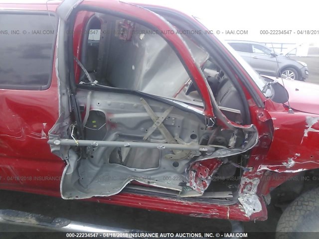 5TEGN92N54Z364921 - 2004 TOYOTA TACOMA DOUBLE CAB PRERUNNER RED photo 6