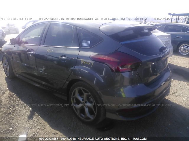 1FADP3L90HL223289 - 2017 FORD FOCUS ST GRAY photo 3