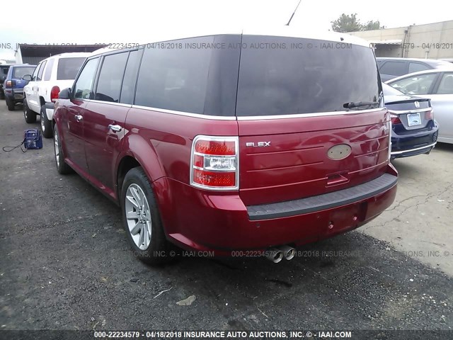 2FMDK52C49BA05533 - 2009 FORD FLEX SEL RED photo 3