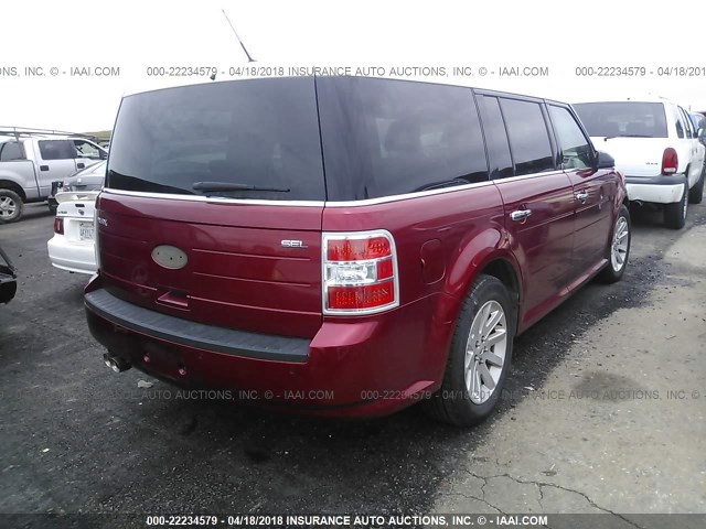 2FMDK52C49BA05533 - 2009 FORD FLEX SEL RED photo 4