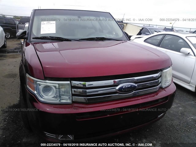 2FMDK52C49BA05533 - 2009 FORD FLEX SEL RED photo 6