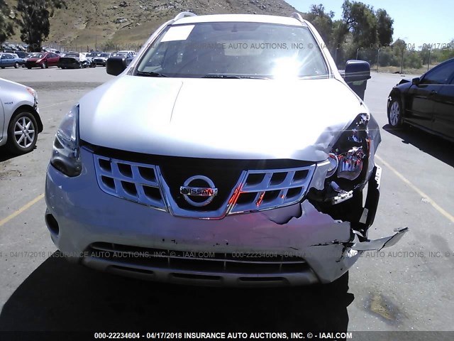 JN8AS5MT5FW660643 - 2015 NISSAN ROGUE SELECT S SILVER photo 6