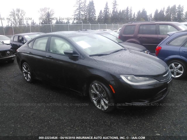 1C3CCCBG2FN581663 - 2015 CHRYSLER 200 S BLACK photo 1