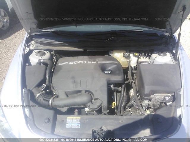 1G1ZC5EB2A4128698 - 2010 CHEVROLET MALIBU 1LT SILVER photo 10