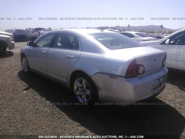 1G1ZC5EB2A4128698 - 2010 CHEVROLET MALIBU 1LT SILVER photo 3