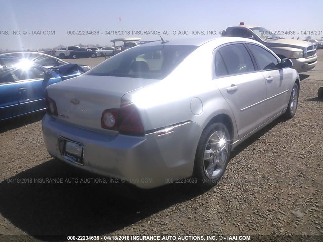1G1ZC5EB2A4128698 - 2010 CHEVROLET MALIBU 1LT SILVER photo 4