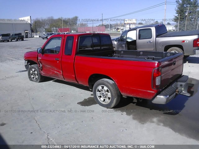 1N6DD26SXXC310916 - 1999 NISSAN FRONTIER KING CAB XE/KING CAB SE RED photo 3