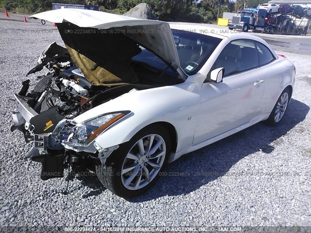 JN1CV6FE2EM900583 - 2014 INFINITI Q60 IPL WHITE photo 2