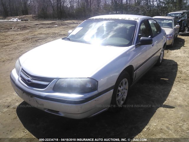 2G1WF55E8Y9274826 - 2000 CHEVROLET IMPALA SILVER photo 2