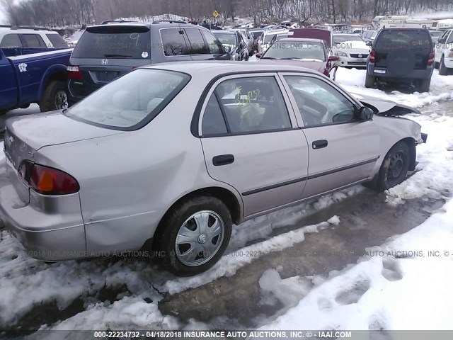 1NXBR12E31Z485981 - 2001 TOYOTA COROLLA CE/LE/S TAN photo 4