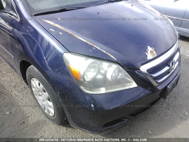 5FNRL38297B054320 - 2007 HONDA ODYSSEY LX Dark Blue photo 6