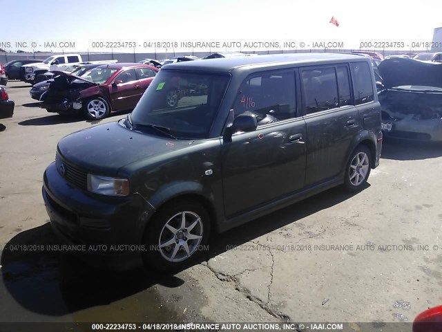 JTLKT324864053830 - 2006 TOYOTA SCION XB GREEN photo 2