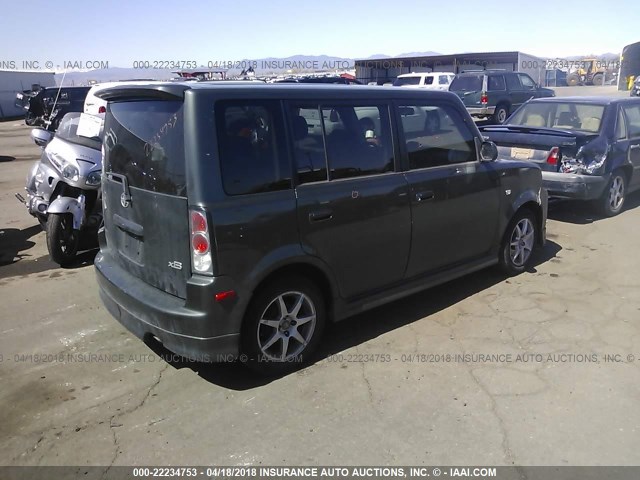 JTLKT324864053830 - 2006 TOYOTA SCION XB GREEN photo 4