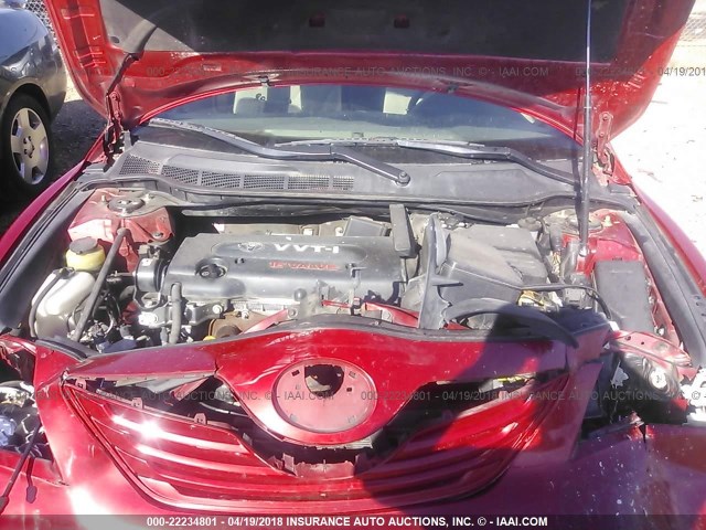 4T1BE46K69U272936 - 2009 TOYOTA CAMRY SE/LE/XLE RED photo 10