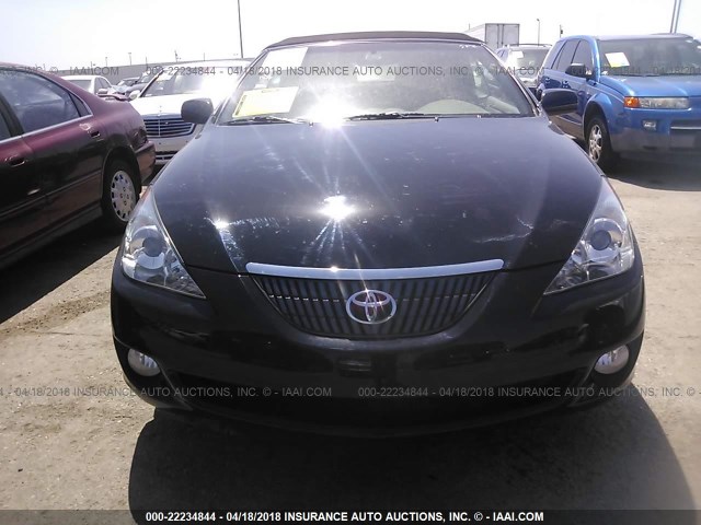 4T1FA38P94U029906 - 2004 TOYOTA CAMRY SOLARA SE/SLE BLACK photo 6