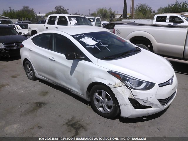 5NPDH4AE0EH462404 - 2014 HYUNDAI ELANTRA SE/SPORT/LIMITED WHITE photo 1