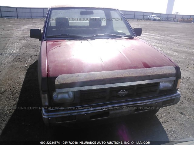 1N6SD11S6NC365563 - 1992 NISSAN TRUCK SHORT WHEELBASE RED photo 6