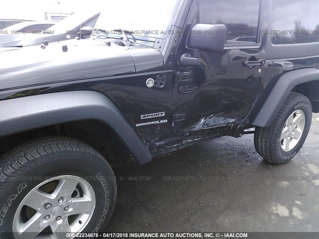 1C4AJWAG6GL112231 - 2016 JEEP WRANGLER SPORT 黑色 照片 6
