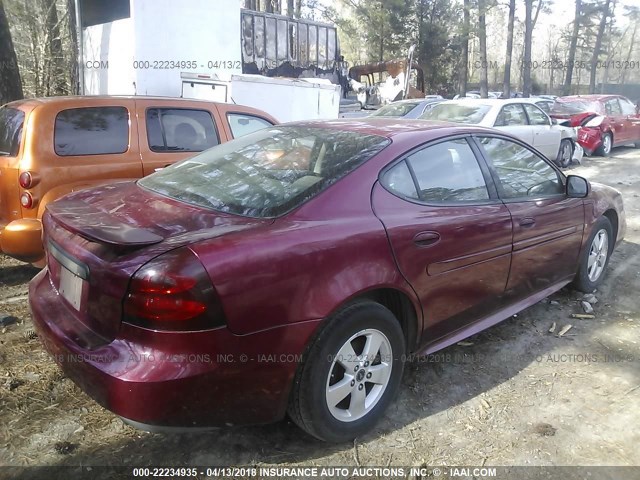 2G2WP552161116838 - 2006 PONTIAC GRAND PRIX BURGUNDY photo 4