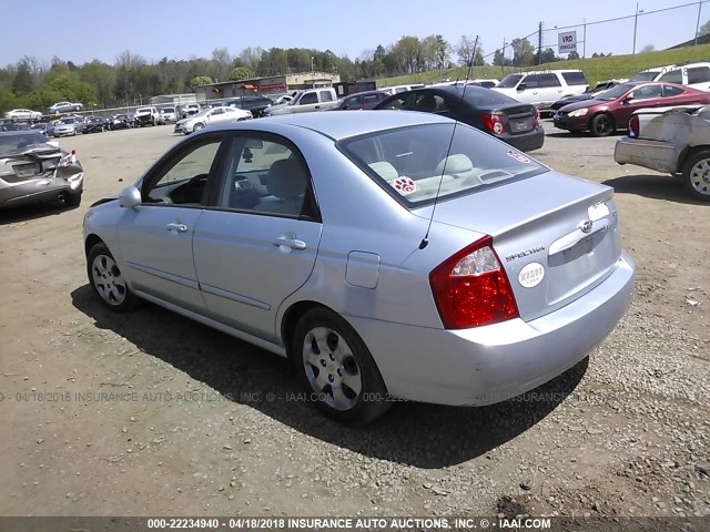 KNAFE121765343825 - 2006 KIA NEW SPECTRA LX/EX BLUE photo 3