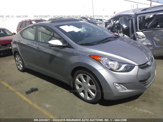 KMHDH4AE4DU508090 - 2013 HYUNDAI ELANTRA GLS/LIMITED SILVER photo 1