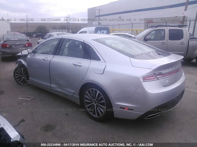 3LN6L5D95HR645869 - 2017 LINCOLN MKZ SELECT SILVER photo 3