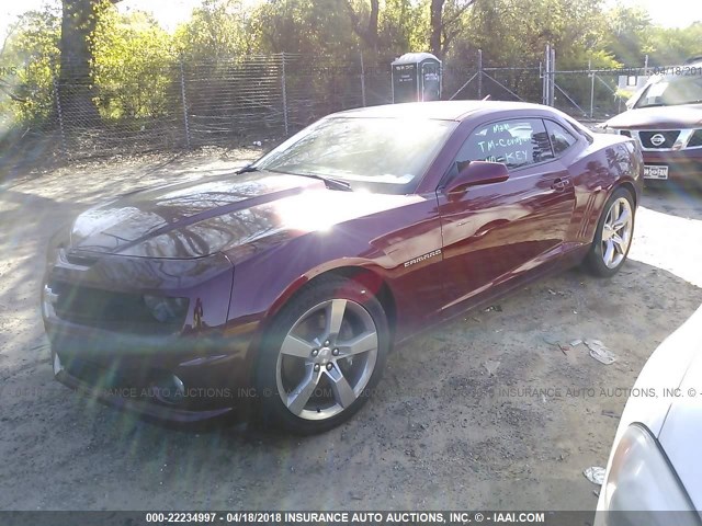 2G1FT1EW4A9183407 - 2010 CHEVROLET CAMARO SS Rojo foto 2