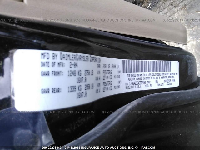 1J4GW48S64C377456 - 2004 JEEP GRAND CHEROKEE LAREDO/COLUMBIA/FREEDOM 黑色 照片 9