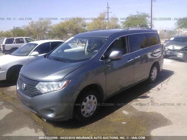 JN8AE2KP5F9132787 - 2015 NISSAN QUEST S/SV/SL/PLATINUM GRAY photo 2