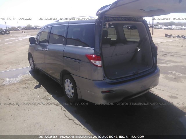 JN8AE2KP5F9132787 - 2015 NISSAN QUEST S/SV/SL/PLATINUM GRAY photo 3