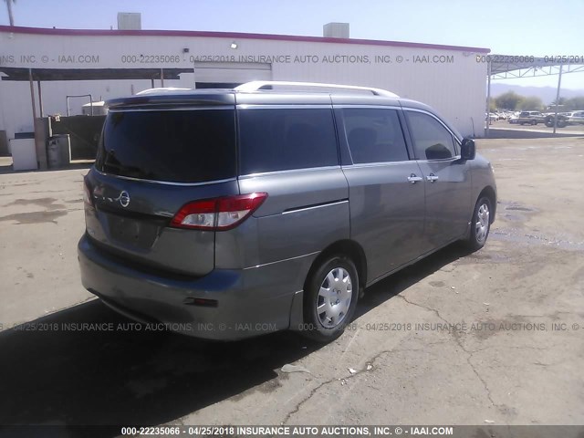 JN8AE2KP5F9132787 - 2015 NISSAN QUEST S/SV/SL/PLATINUM GRAY photo 4