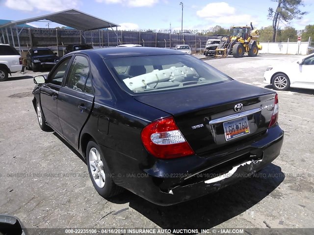 4T1BE32K33U189486 - 2003 TOYOTA CAMRY LE/XLE/SE BLACK photo 3