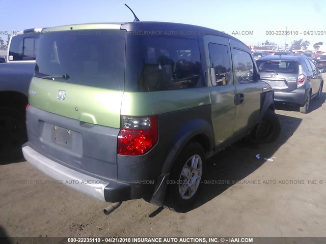 5J6YH18368L012674 - 2008 HONDA ELEMENT LX GREEN photo 4