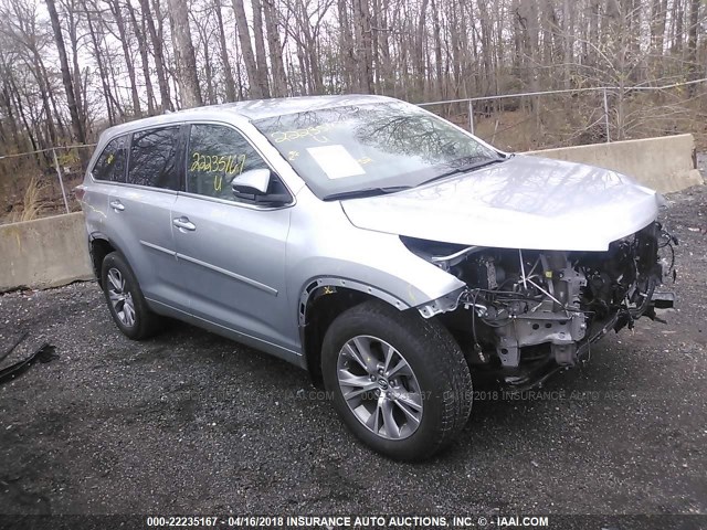 5TDBKRFHXGS226073 - 2016 TOYOTA HIGHLANDER LE/LE PLUS SILVER photo 1