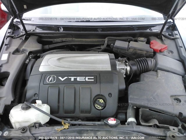 JH4KB16586C002208 - 2006 ACURA RL შავი ფოტო 10