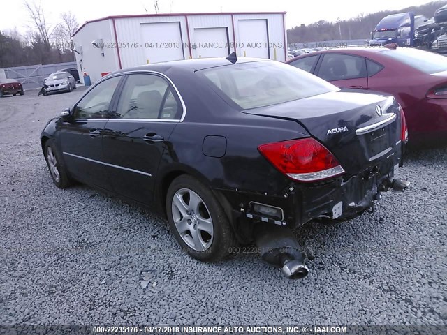 JH4KB16586C002208 - 2006 ACURA RL BLACK photo 3