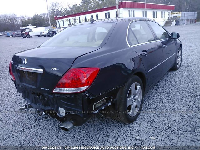 JH4KB16586C002208 - 2006 ACURA RL BLACK photo 4