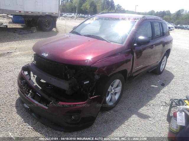 1C4NJCEB8CD554348 - 2012 JEEP COMPASS LATITUDE 红色 照片 2