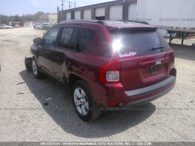 1C4NJCEB8CD554348 - 2012 JEEP COMPASS LATITUDE 红色 照片 3