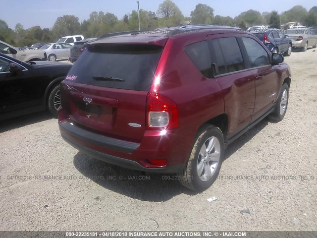 1C4NJCEB8CD554348 - 2012 JEEP COMPASS LATITUDE 红色 照片 4