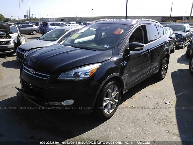 1FMCU0J92EUB82018 - 2014 FORD ESCAPE TITANIUM BLACK photo 2