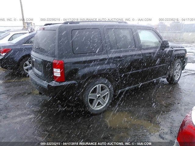 1J8FF28W28D516158 - 2008 JEEP PATRIOT SPORT BLACK photo 4