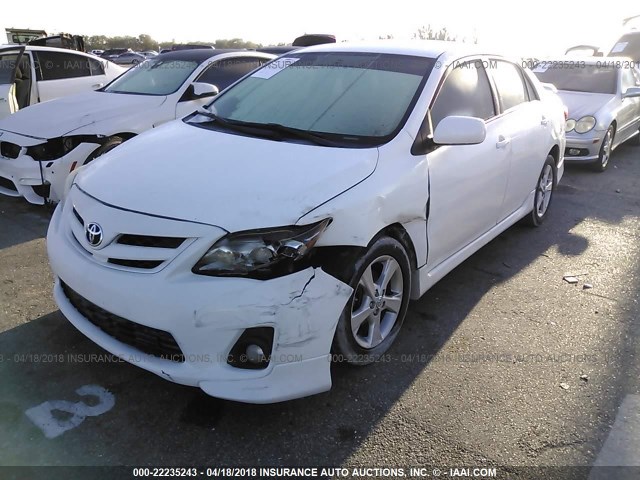 2T1BU4EE7BC635444 - 2011 TOYOTA COROLLA S/LE WHITE photo 6