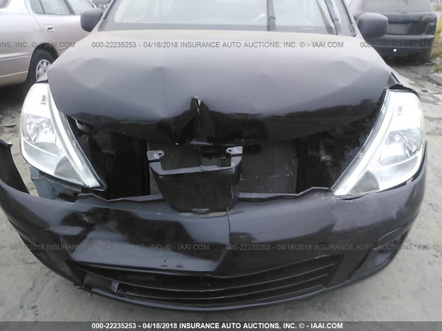 3N1CC1AP6AL389224 - 2010 NISSAN VERSA S/SL BLACK photo 6