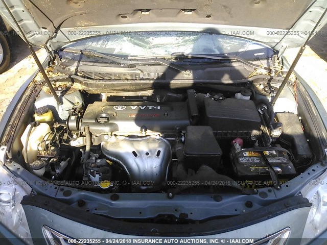 4T1BE46K67U555074 - 2007 TOYOTA CAMRY NEW GENERAT CE/LE/XLE/SE GREEN photo 10