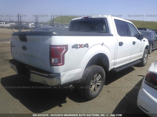 1FTEW1EG2FFA25844 - 2015 FORD F150 SUPERCREW WHITE photo 4