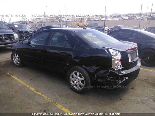 1G6DM57T260206872 - 2006 CADILLAC CTS BLACK photo 3